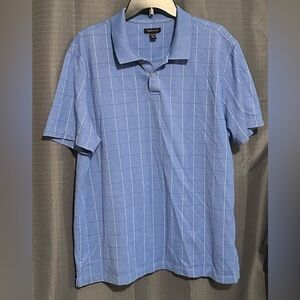 Van Heusen Blue Pinstriped Polo Shirt